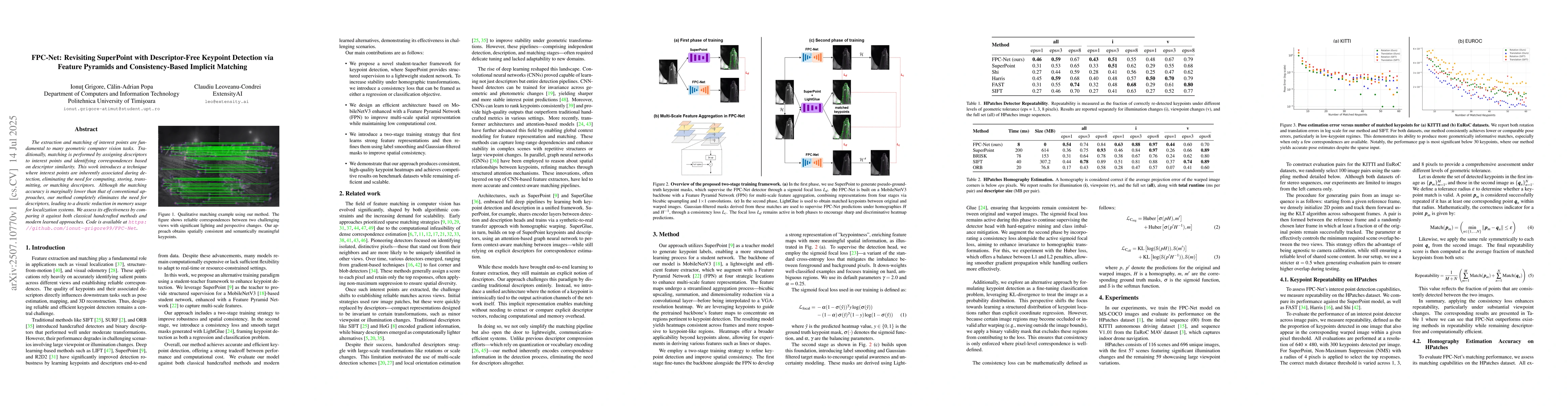 Thumbnail for FPC-Net: Revisiting SuperPoint with Descriptor-Free Keypoint Detection
  via Feature Pyramids and Consistency-Based Implicit Matching