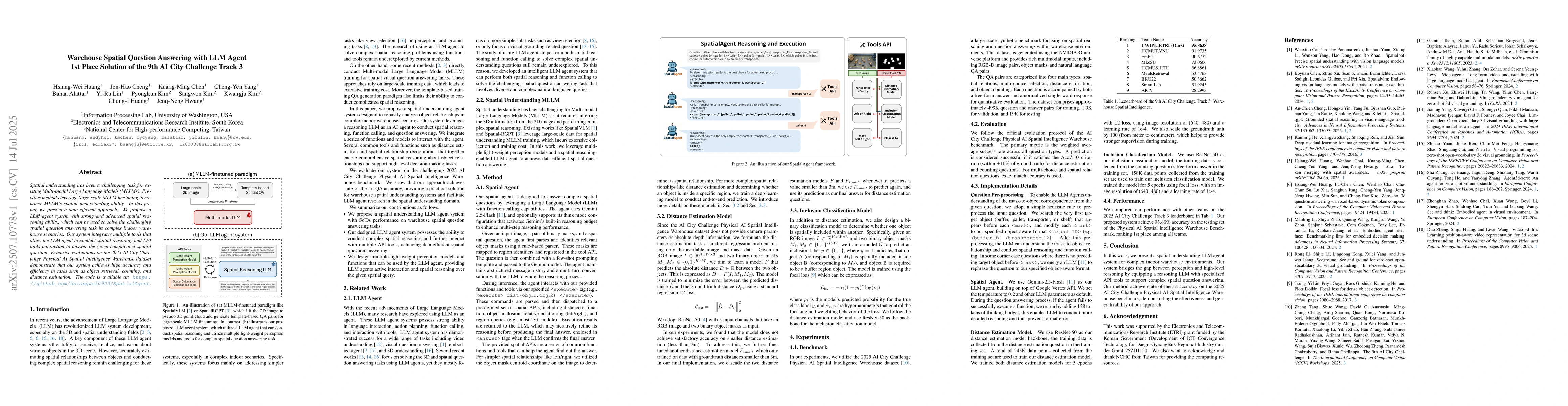 Thumbnail for Warehouse Spatial Question Answering with LLM Agent