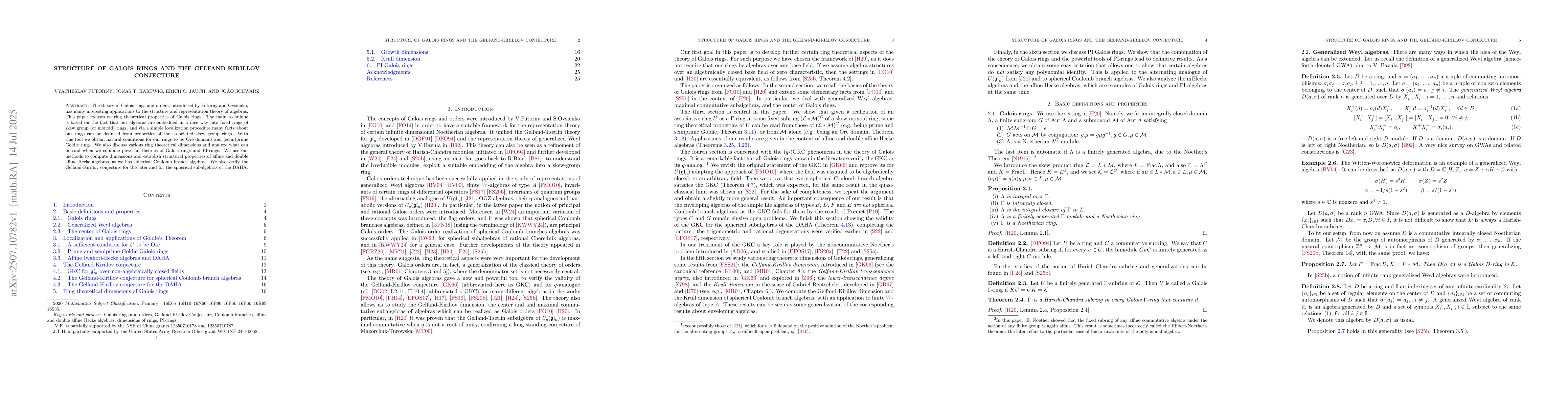 Thumbnail for Structure of Galois rings and the Gelfand-Kirillov Conjecture