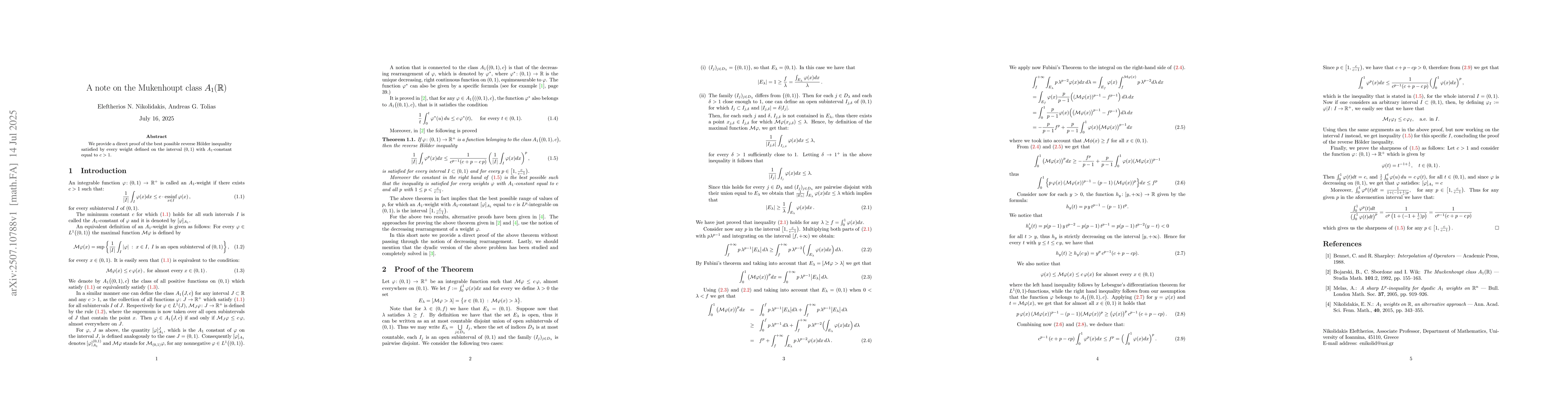 Thumbnail for A note on the Muckenhoupt class $A_1(\mathbb{R})$