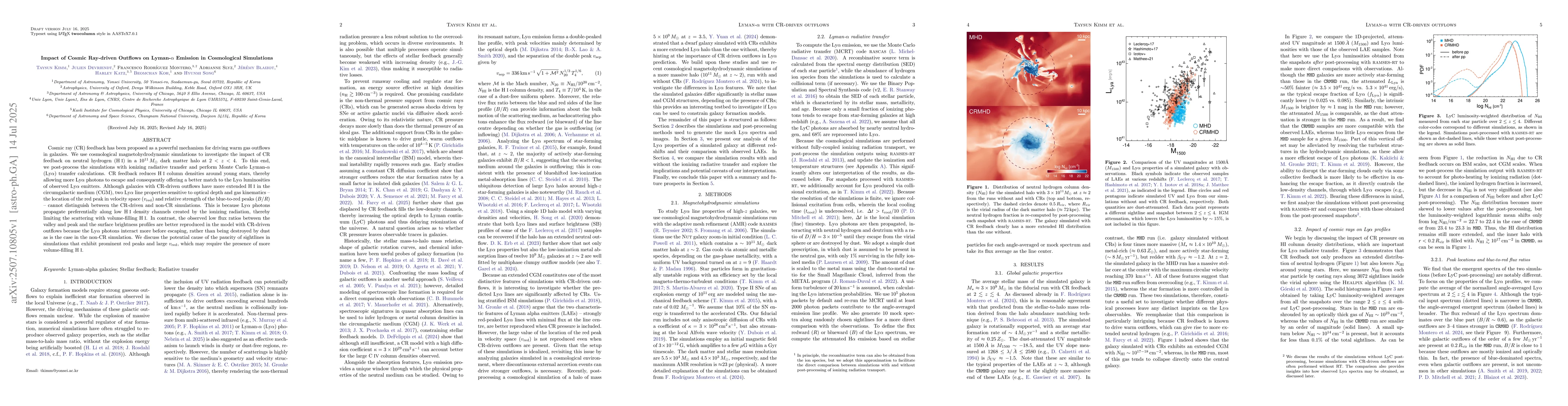 Thumbnail for Impact of Cosmic Ray-driven Outflows on Lyman-$α$ Emission in
  Cosmological Simulations