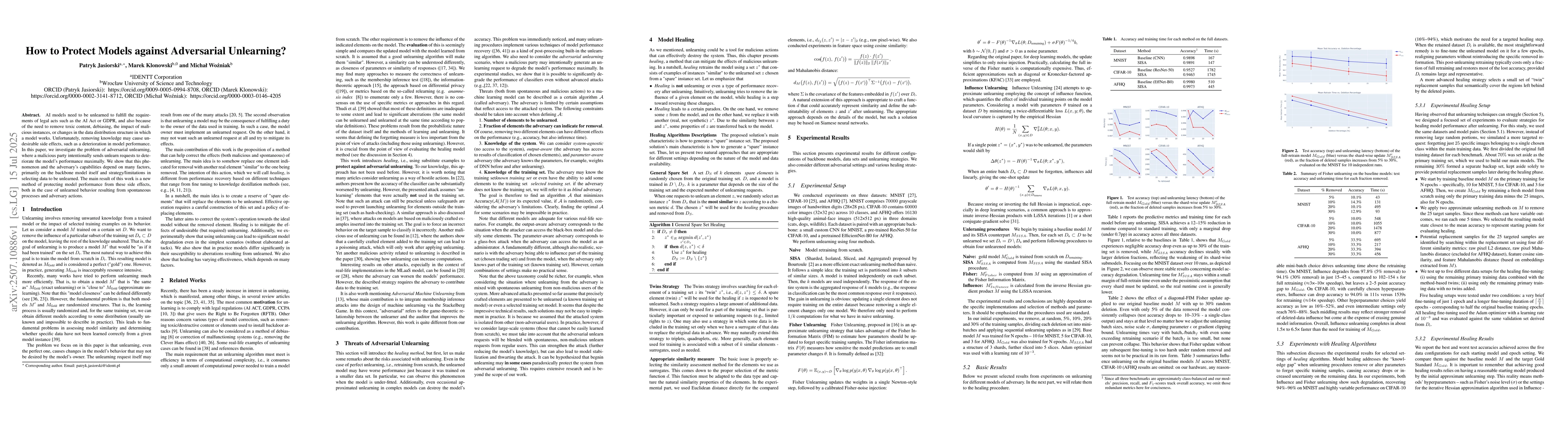 Thumbnail for How to Protect Models against Adversarial Unlearning?