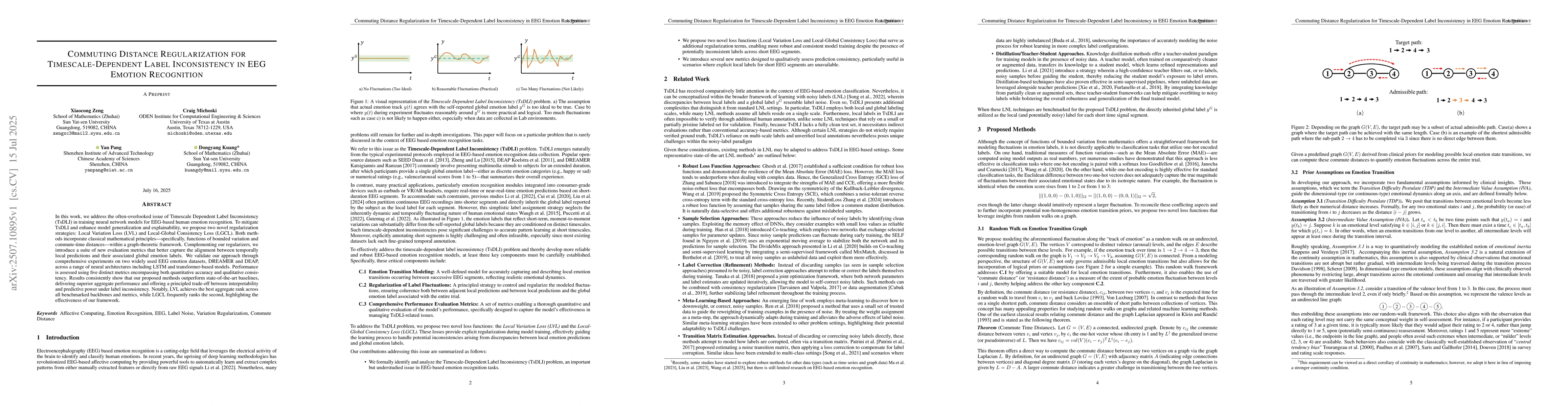 Thumbnail for Commuting Distance Regularization for Timescale-Dependent Label
  Inconsistency in EEG Emotion Recognition