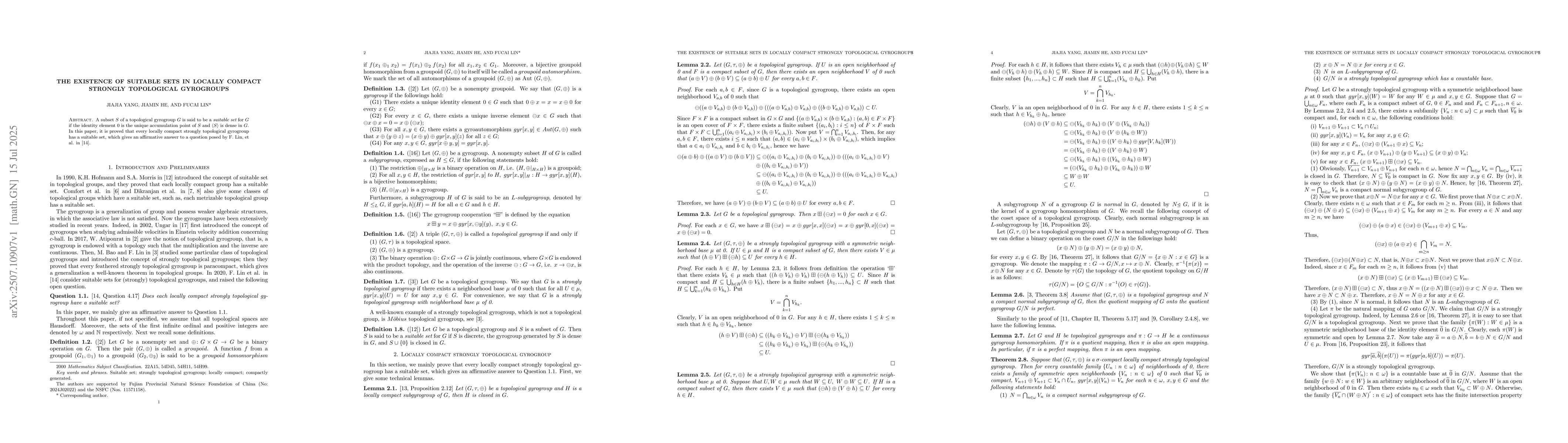 Thumbnail for The existence of suitable sets in locally compact strongly topological
  gyrogroups