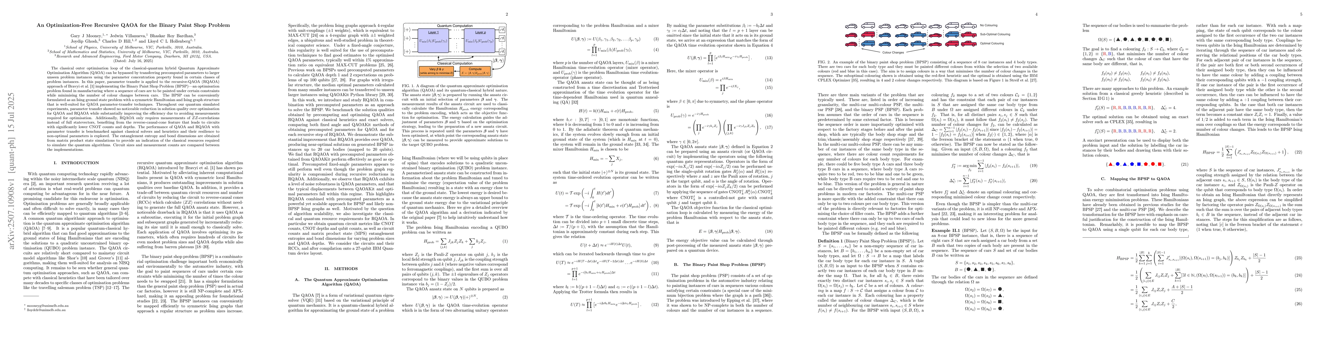 Thumbnail for An Optimization-Free Recursive QAOA for the Binary Paint Shop Problem