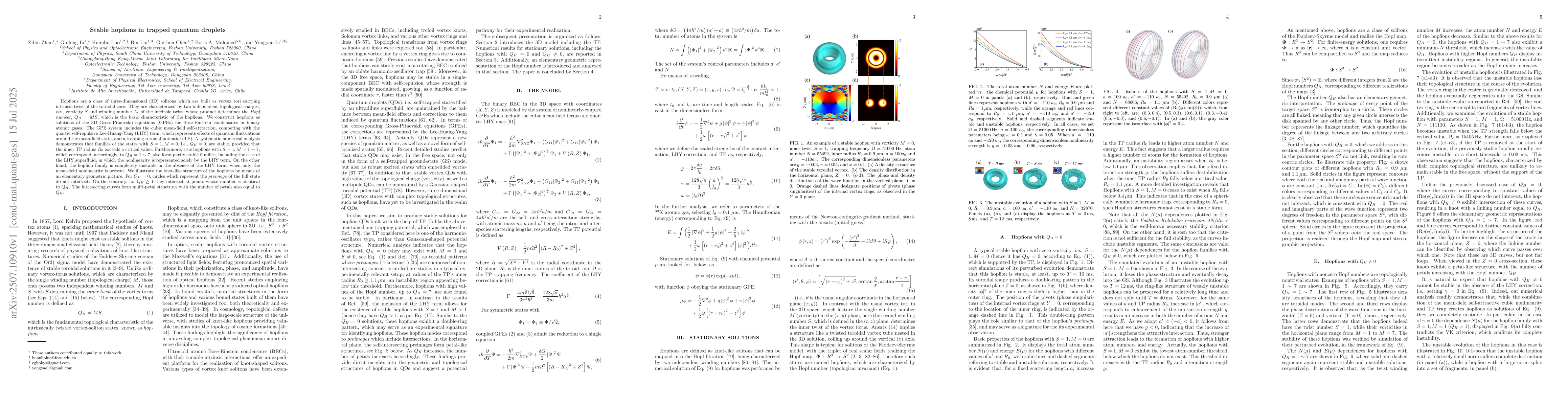 Thumbnail for Stable hopfions in trapped quantum droplets