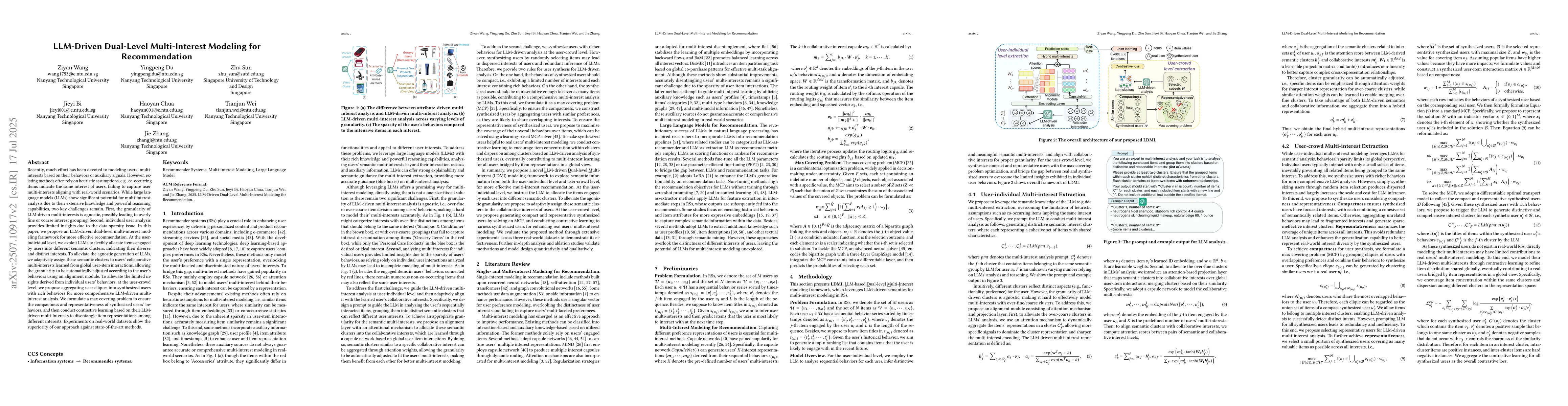 Thumbnail for LLM-Driven Dual-Level Multi-Interest Modeling for Recommendation