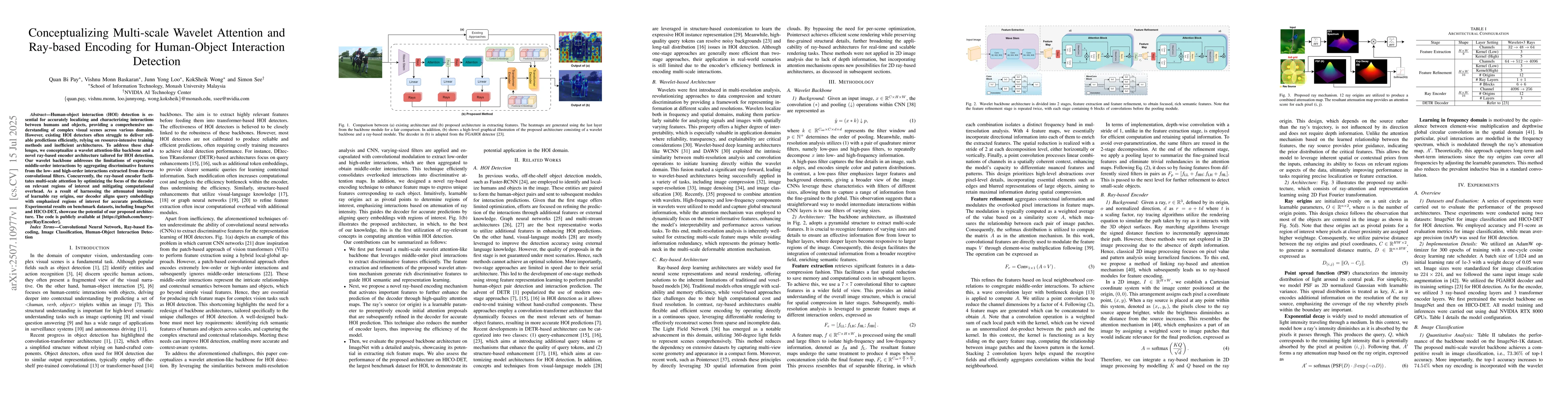 Thumbnail for Conceptualizing Multi-scale Wavelet Attention and Ray-based Encoding for
  Human-Object Interaction Detection