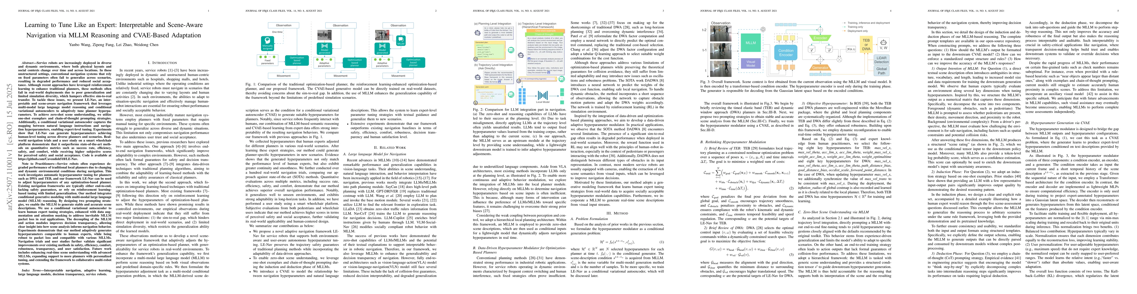 Thumbnail for Learning to Tune Like an Expert: Interpretable and Scene-Aware
  Navigation via MLLM Reasoning and CVAE-Based Adaptation