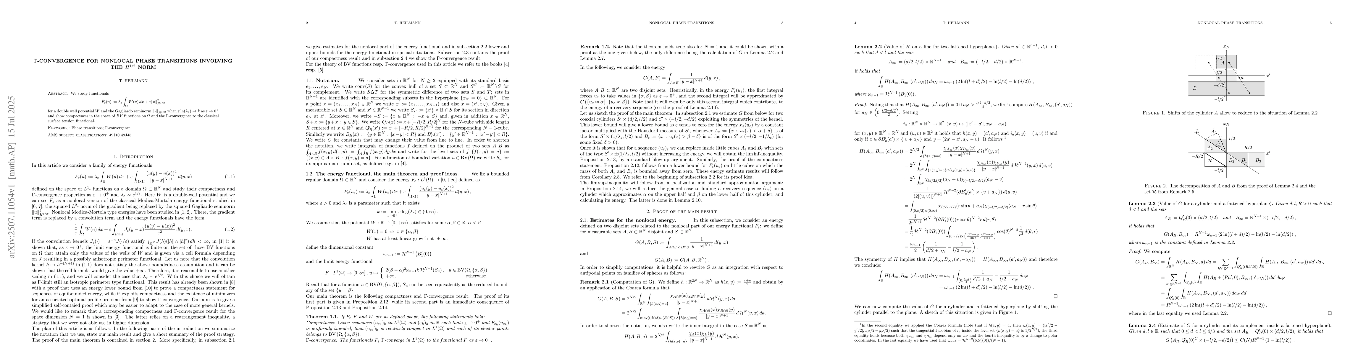 Thumbnail for $Γ$-convergence for nonlocal phase transitions involving the
  $H^{1/2}$ norm