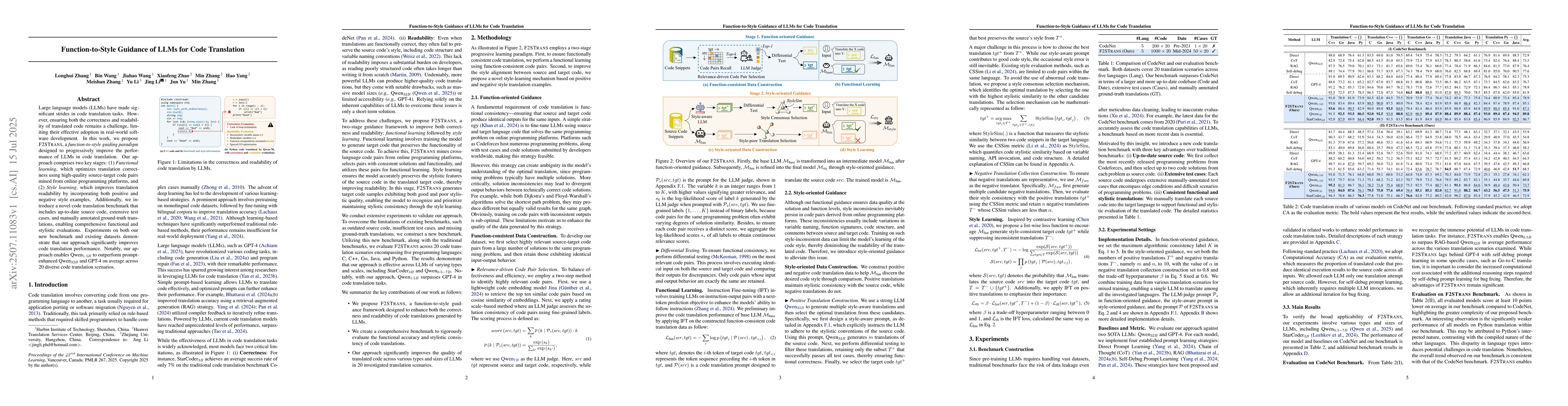 Thumbnail for Function-to-Style Guidance of LLMs for Code Translation