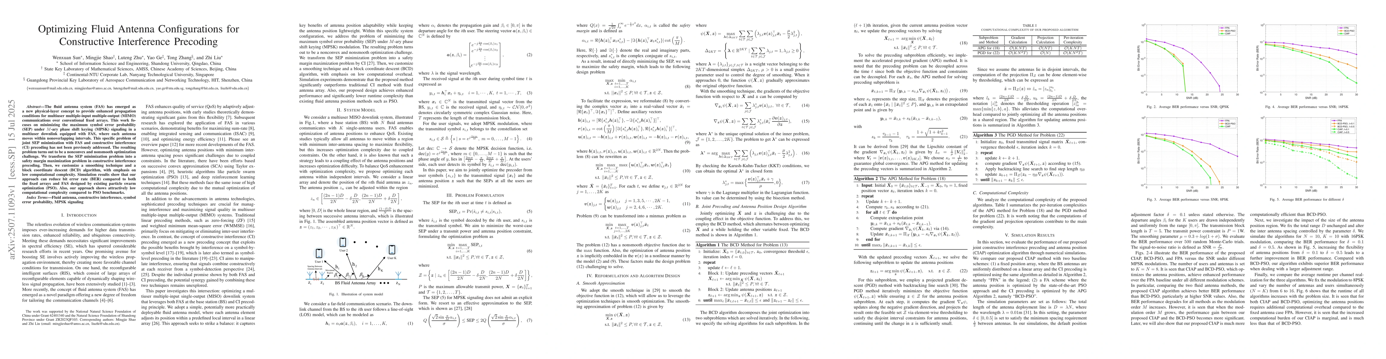 Thumbnail for Optimizing Fluid Antenna Configurations for Constructive Interference
  Precoding