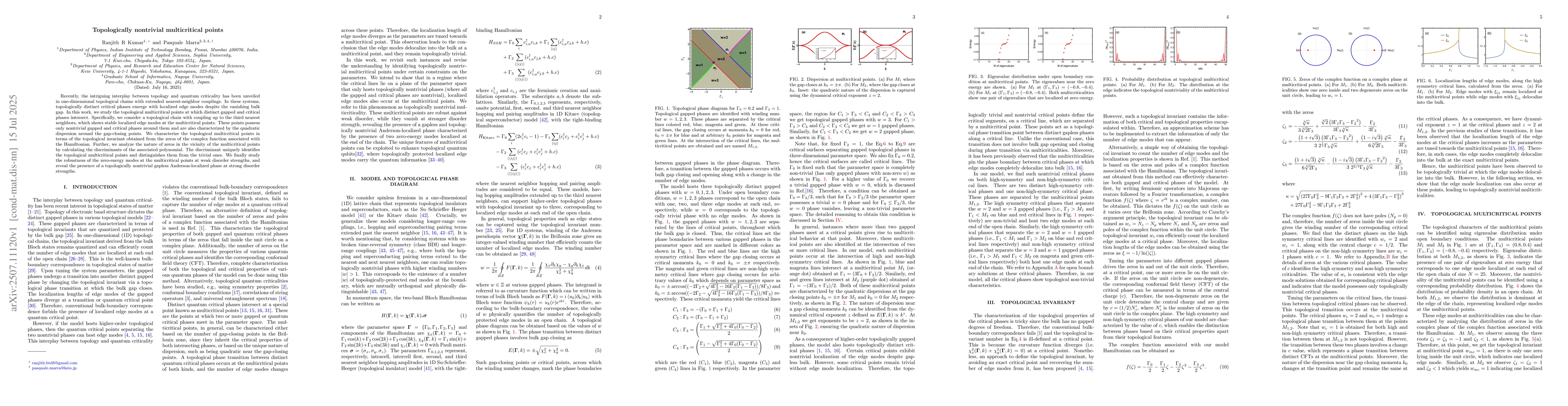 Thumbnail for Topologically nontrivial multicritical points
