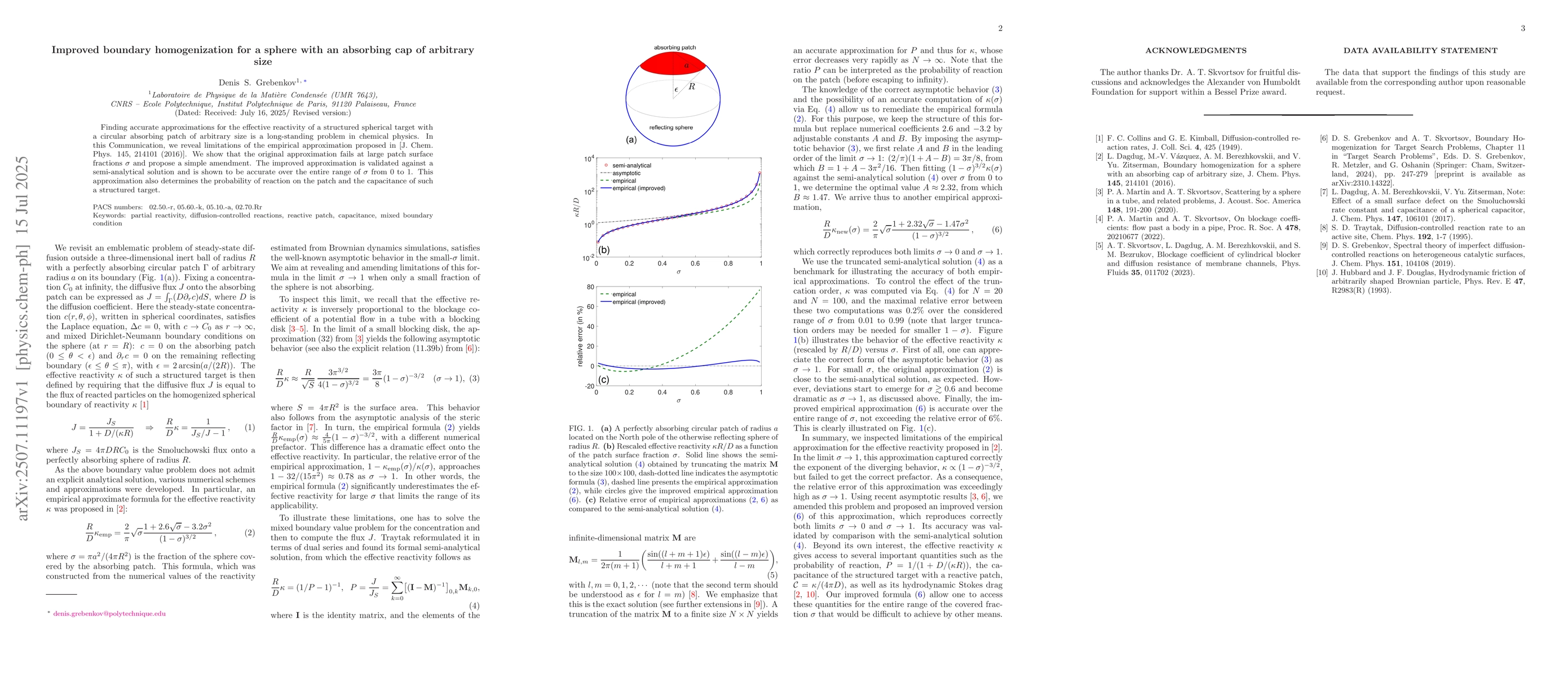 Thumbnail for Improved boundary homogenization for a sphere with an absorbing cap of
  arbitrary size