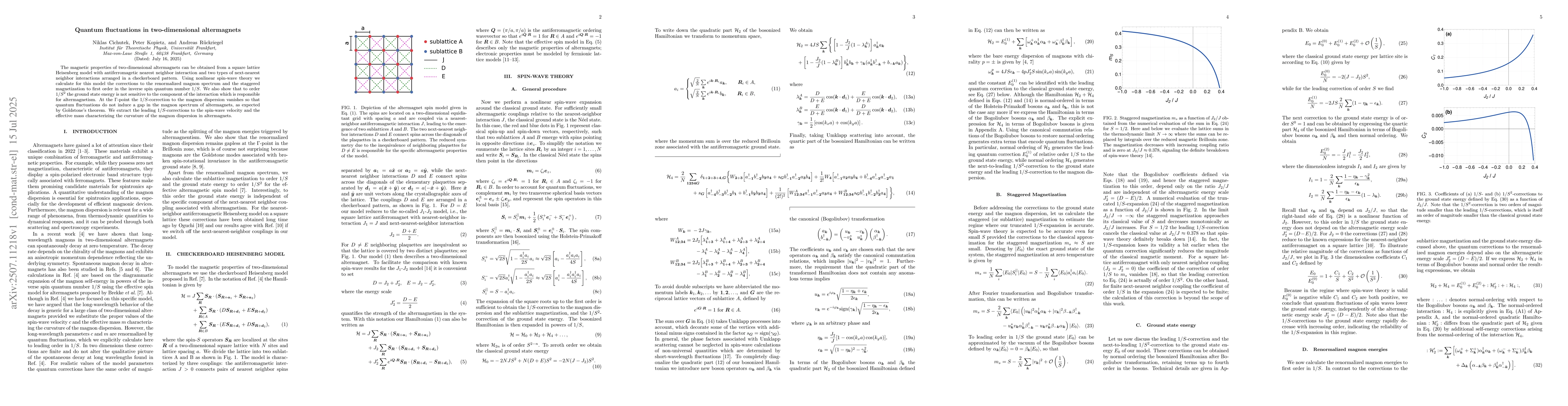 Thumbnail for Quantum fluctuations in two-dimensional altermagnets