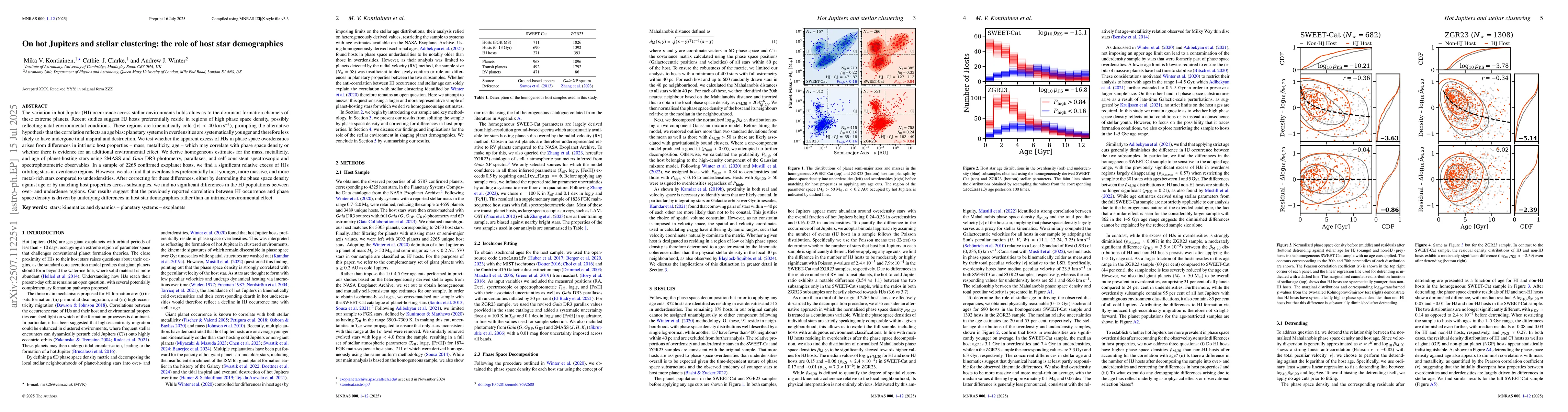 Thumbnail for On Hot Jupiters and Stellar Clustering: The Role of Host Star
  Demographics