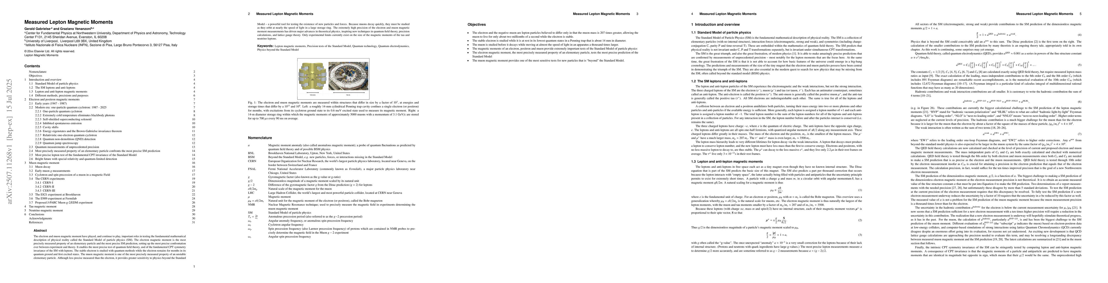 Thumbnail for Measured Lepton Magnetic Moments