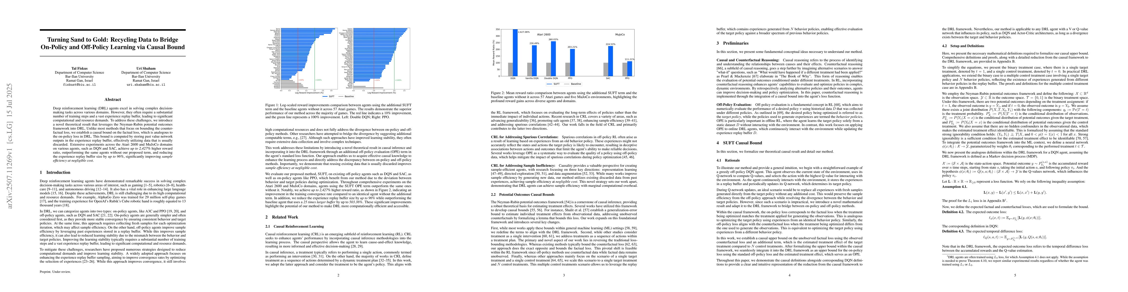 Thumbnail for Turning Sand to Gold: Recycling Data to Bridge On-Policy and Off-Policy
  Learning via Causal Bound