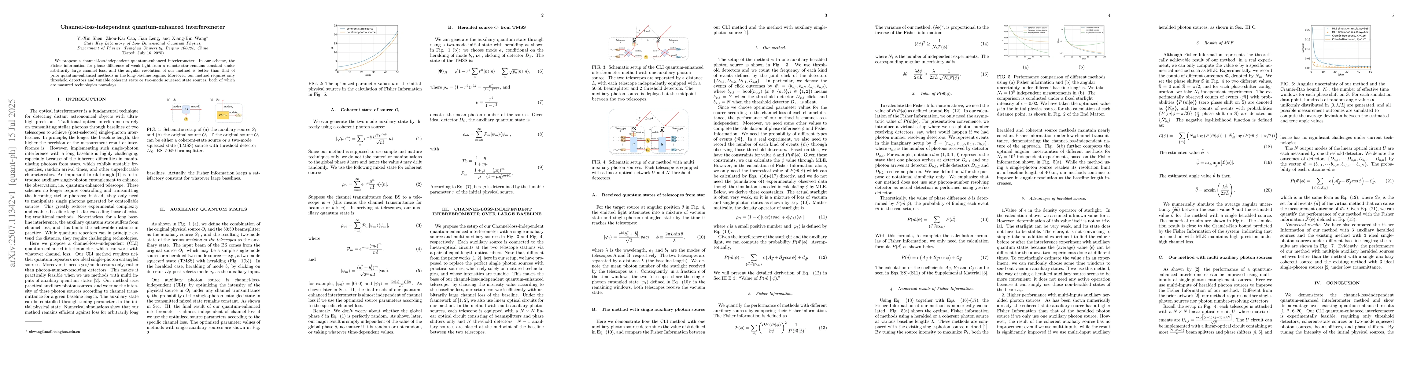 Thumbnail for Channel-loss-independent quantum-enhanced interferometer