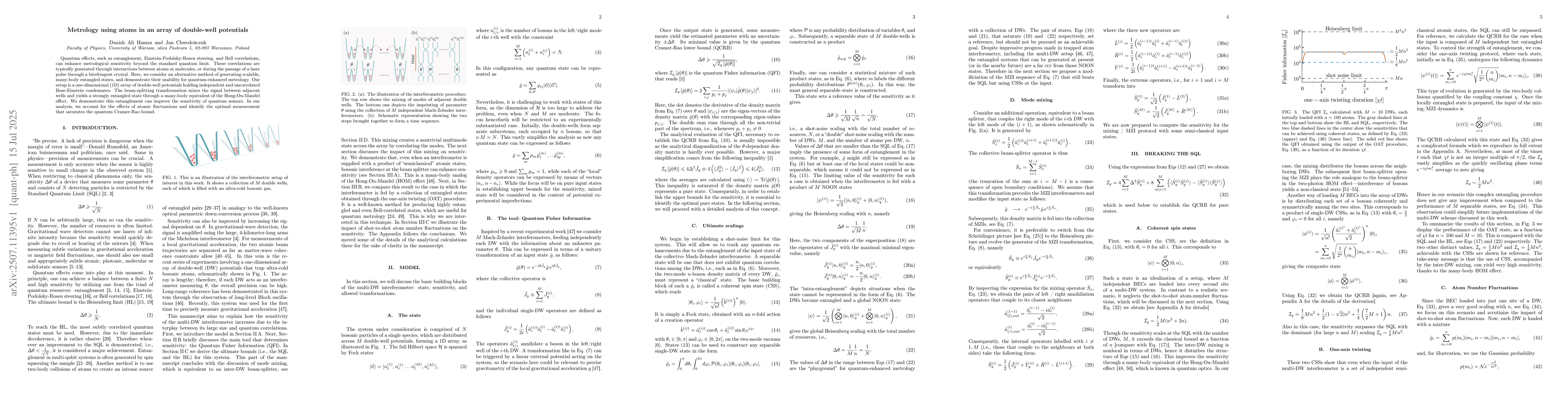 Thumbnail for Metrology using atoms in an array of double-well potentials