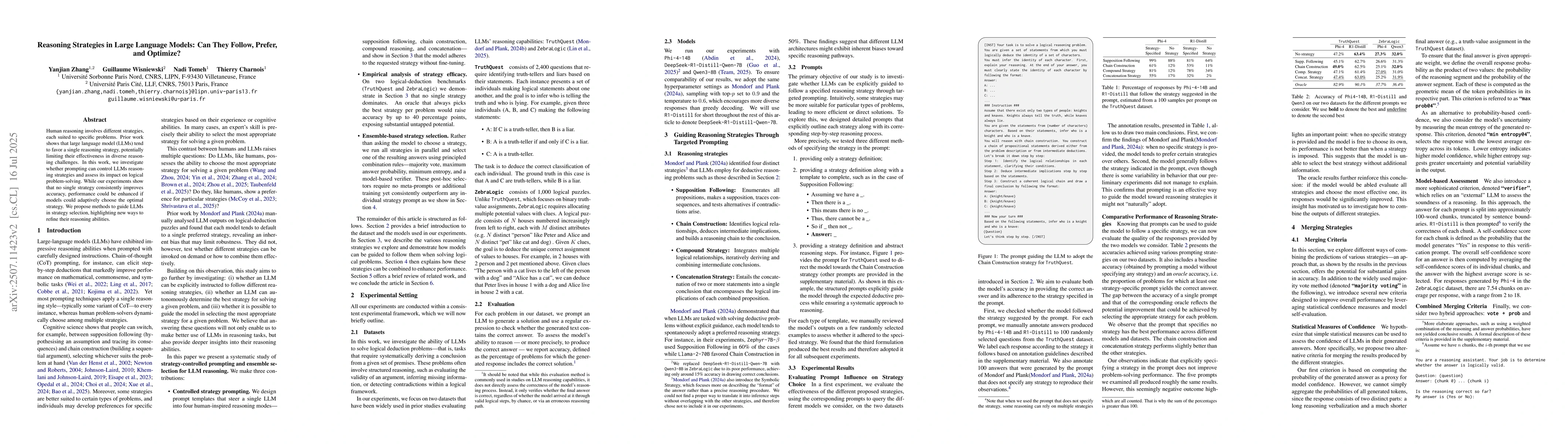 Thumbnail for Reasoning Strategies in Large Language Models: Can They Follow, Prefer,
  and Optimize?