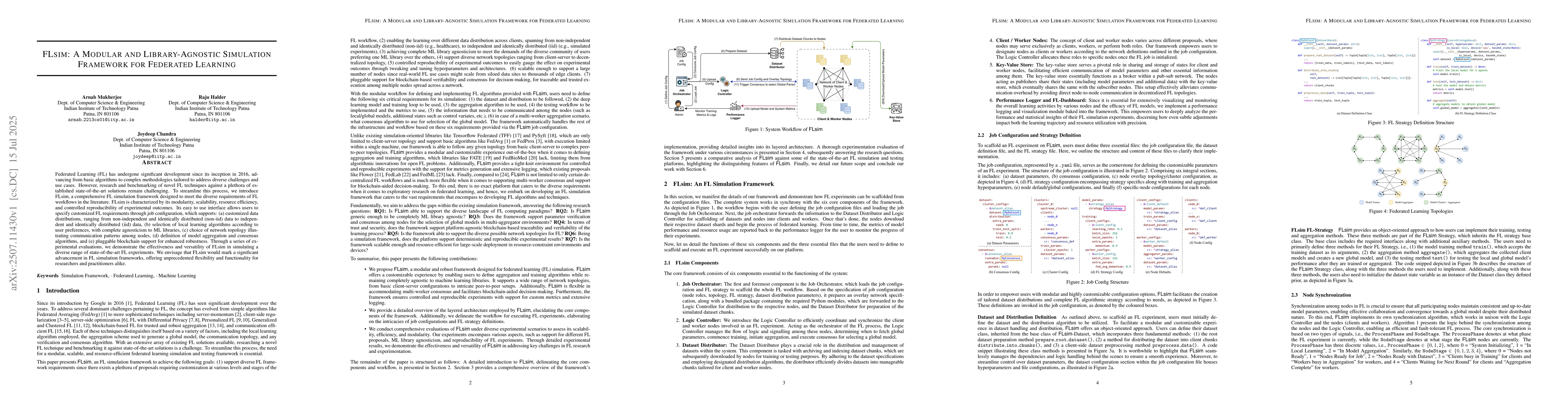 Thumbnail for FLsim: A Modular and Library-Agnostic Simulation Framework for Federated
  Learning