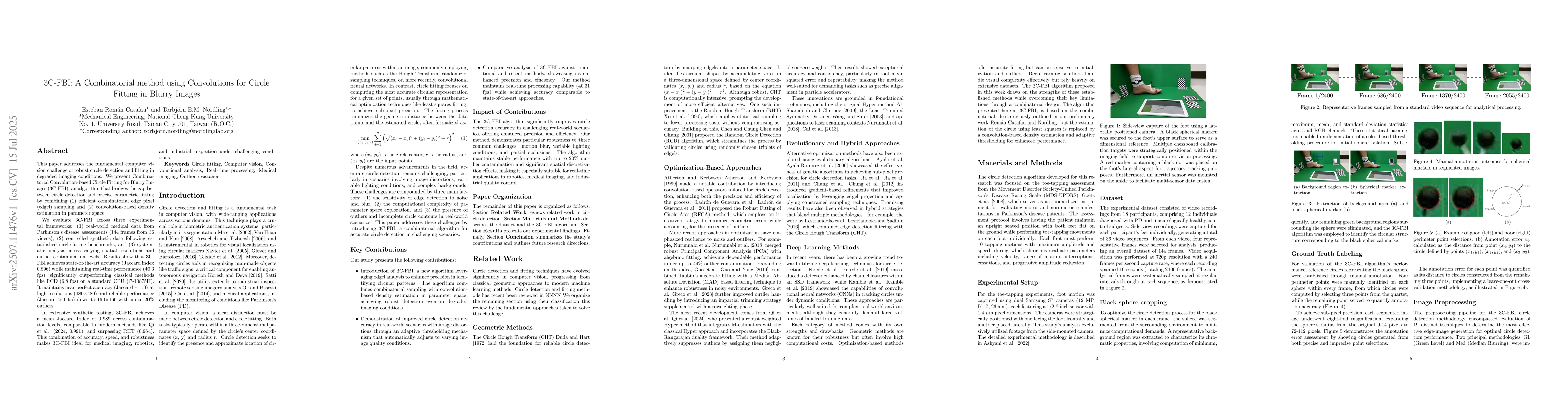 Thumbnail for 3C-FBI: A Combinatorial method using Convolutions for Circle Fitting in
  Blurry Images
