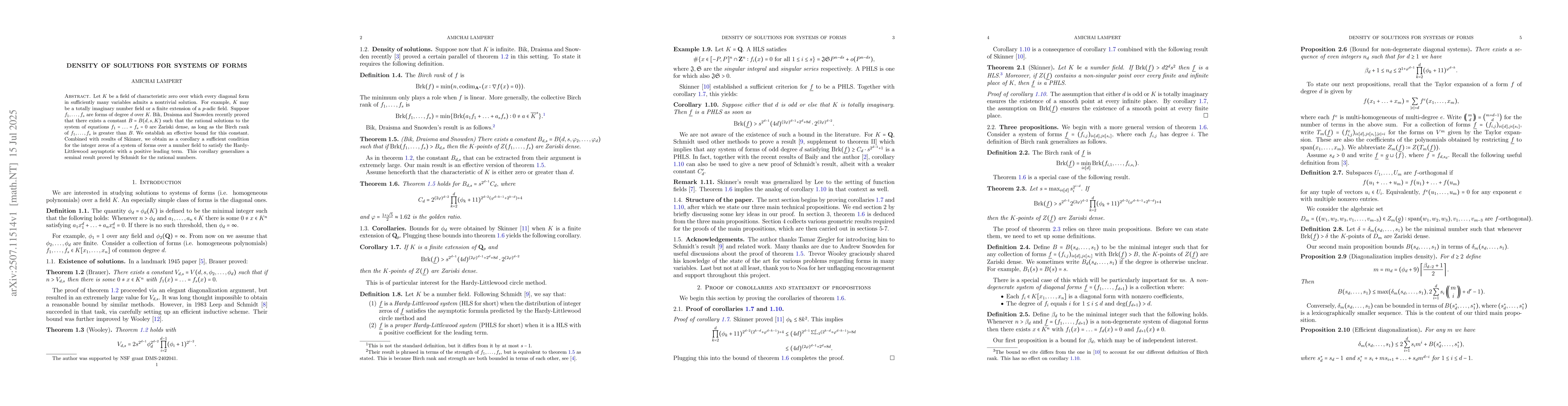 Thumbnail for Density of solutions for systems of forms