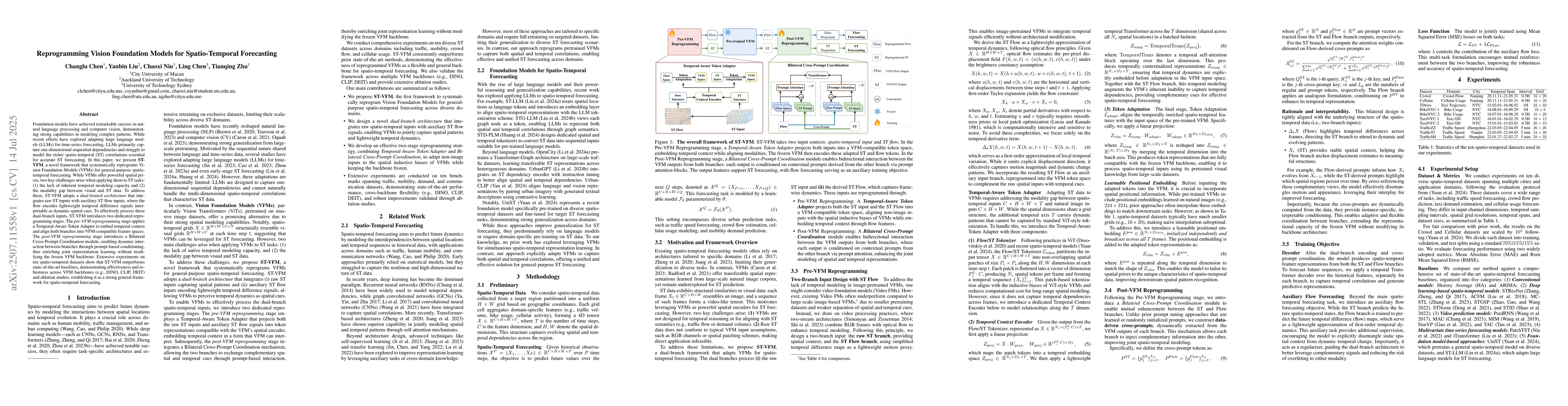 Thumbnail for Reprogramming Vision Foundation Models for Spatio-Temporal Forecasting
