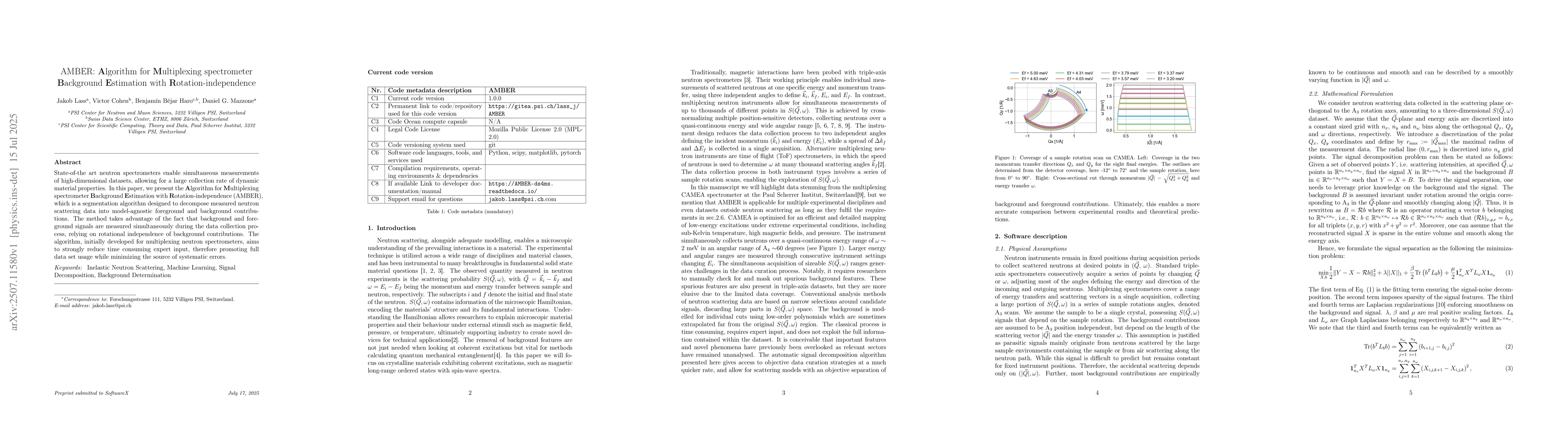 Thumbnail for AMBER: Algorithm for Multiplexing spectrometer Background Estimation
  with Rotation-independence