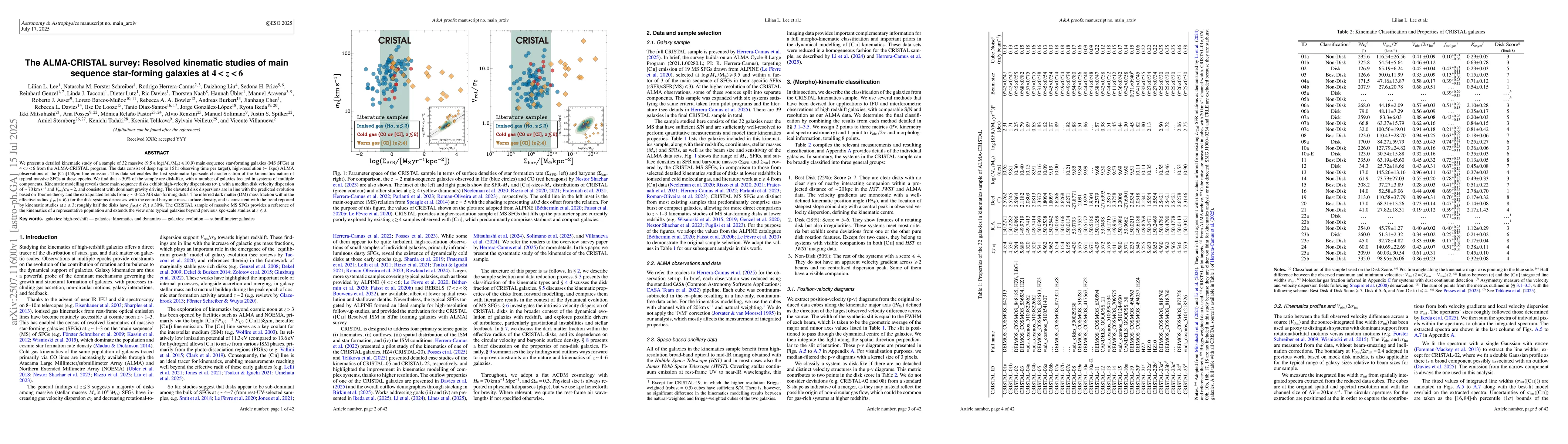 Thumbnail for The ALMA-CRISTAL survey: Resolved kinematic studies of main sequence
  star-forming galaxies at 4<z<6
