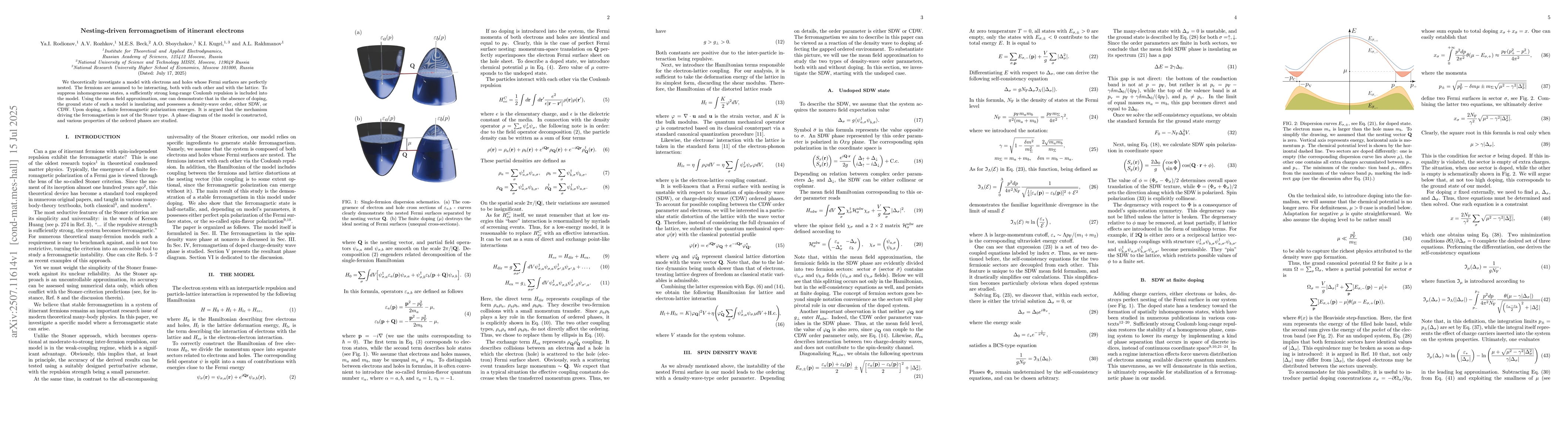 Thumbnail for Nesting-driven ferromagnetism of itinerant electrons