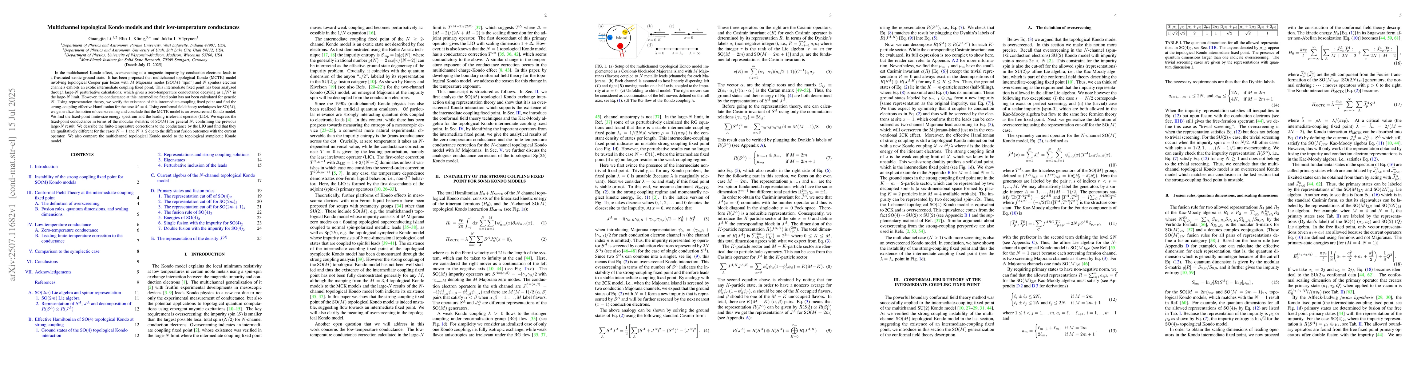 Thumbnail for Multichannel topological Kondo models and their low-temperature
  conductances
