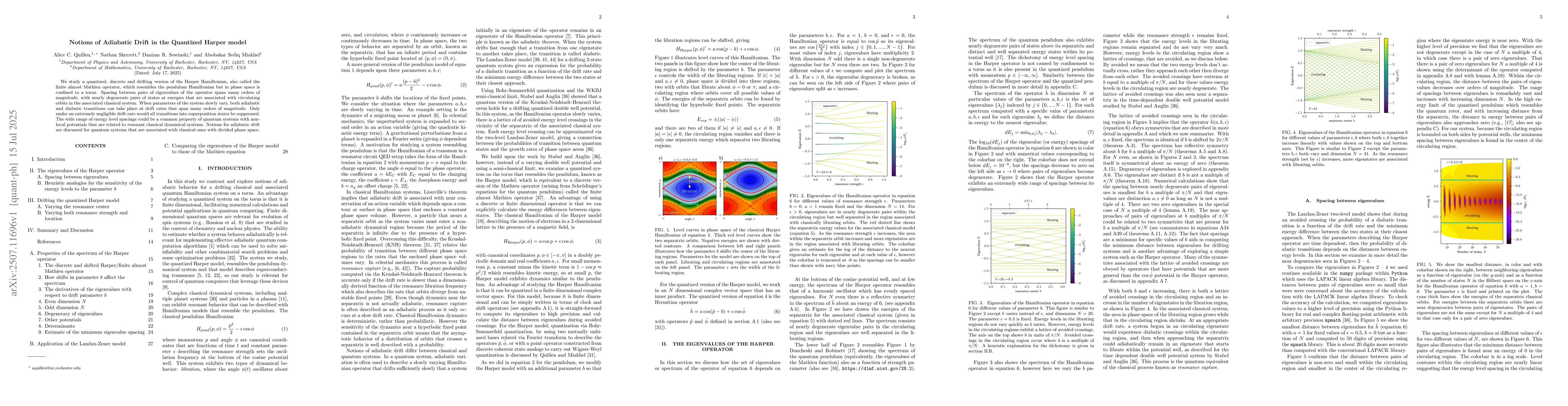 Thumbnail for Notions of Adiabatic Drift in the Quantized Harper model
