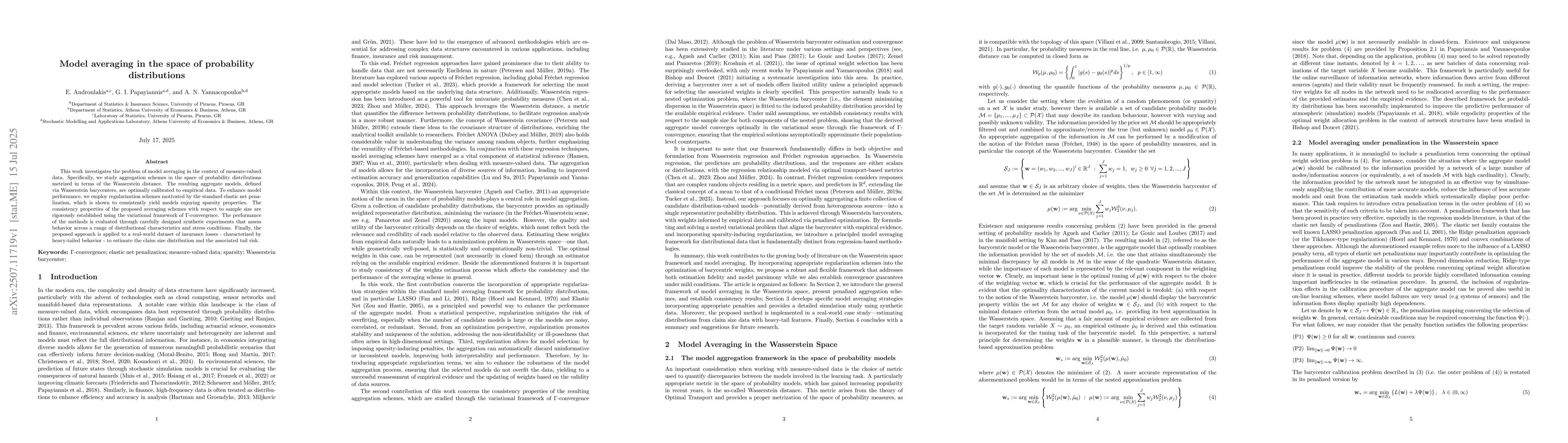 Thumbnail for Model averaging in the space of probability distributions