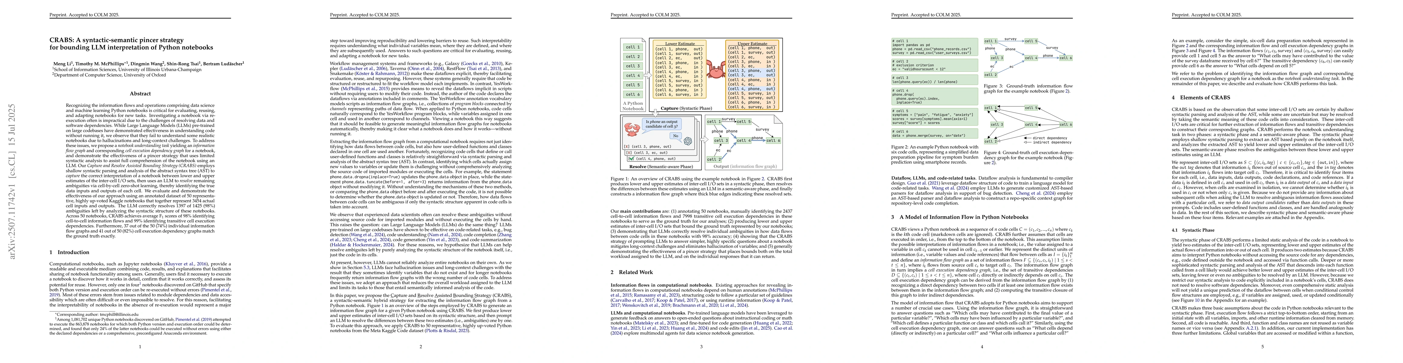 Thumbnail for CRABS: A syntactic-semantic pincer strategy for bounding LLM
  interpretation of Python notebooks