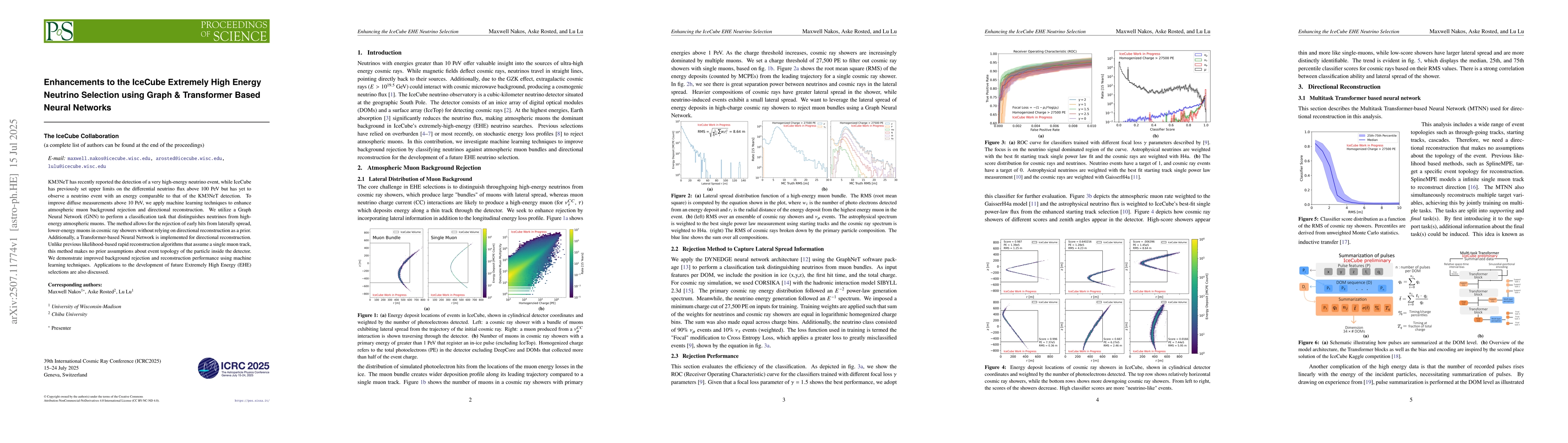 Thumbnail for Enhancements to the IceCube Extremely High Energy Neutrino Selection
  using Graph & Transformer Based Neural Networks