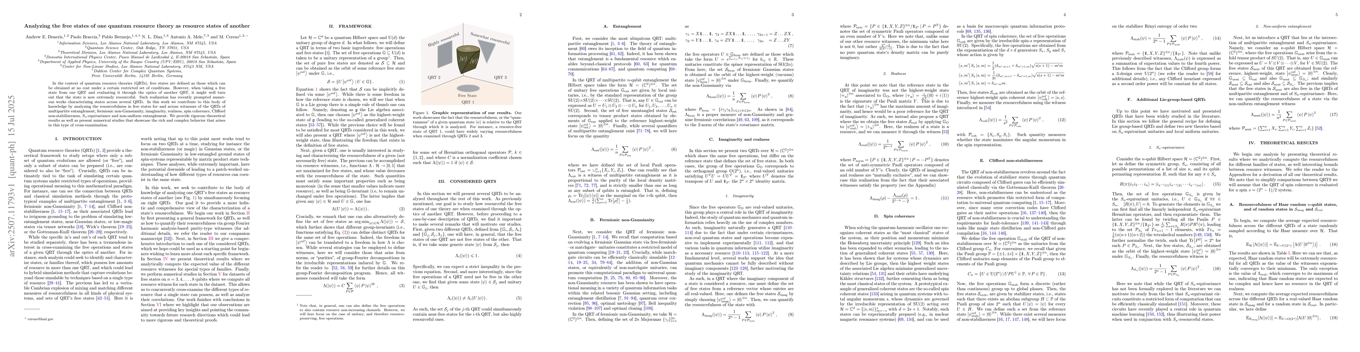 Thumbnail for Analyzing the free states of one quantum resource theory as resource
  states of another