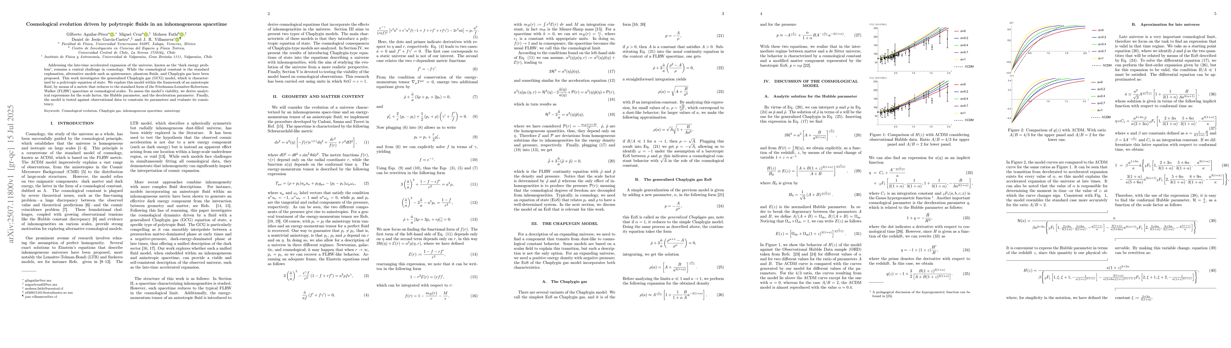 Thumbnail for Cosmological evolution driven by polytropic fluids in an inhomogeneous
  spacetime