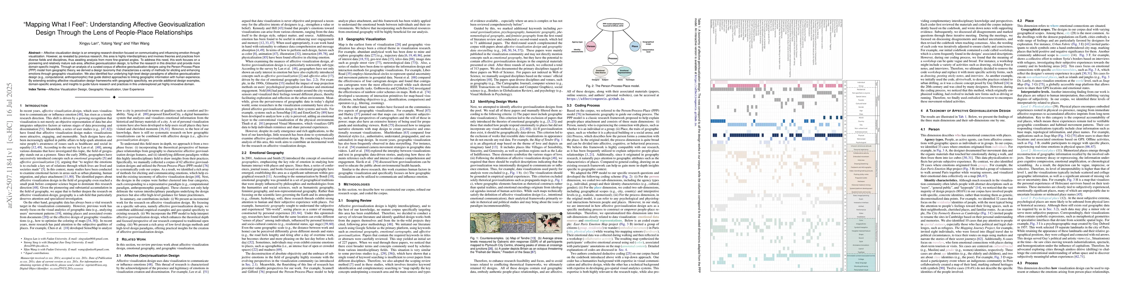 Thumbnail for "Mapping What I Feel": Understanding Affective Geovisualization Design
  Through the Lens of People-Place Relationships