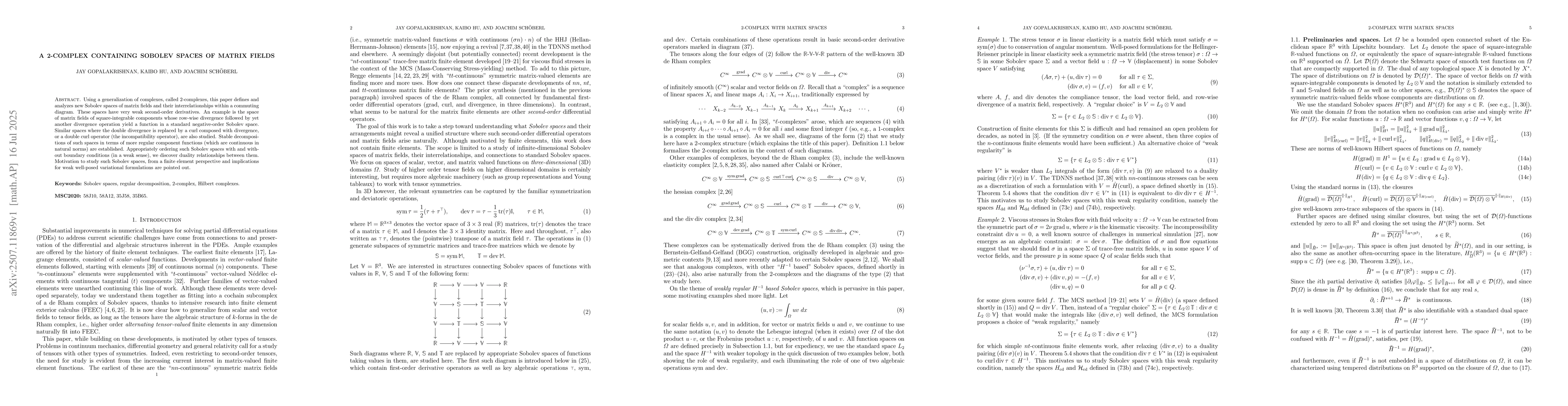 Thumbnail for A 2-complex containing Sobolev spaces of matrix fields