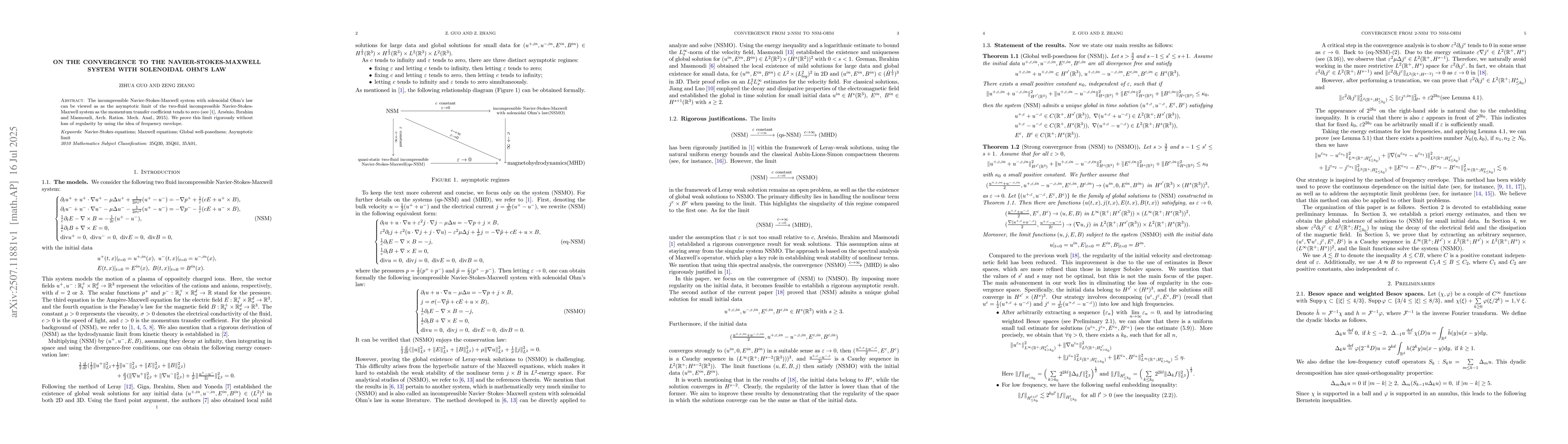 Thumbnail for On the convergence to the Navier-Stokes-Maxwell system with solenoidal
  Ohm's law