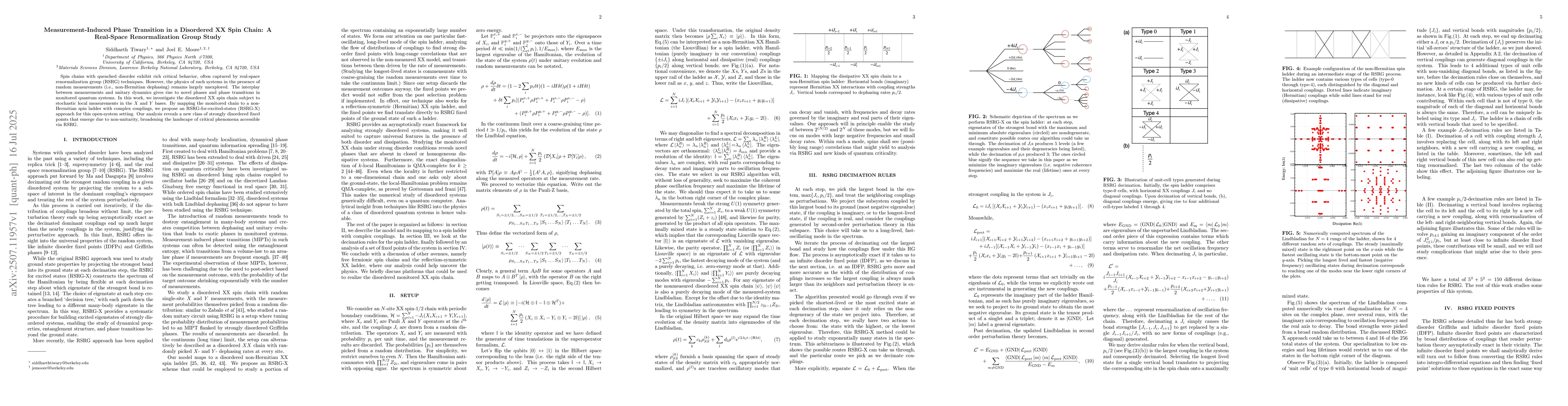 Thumbnail for Measurement-Induced Phase Transition in a Disordered XX Spin Chain: A
  Real-Space Renormalization Group Study