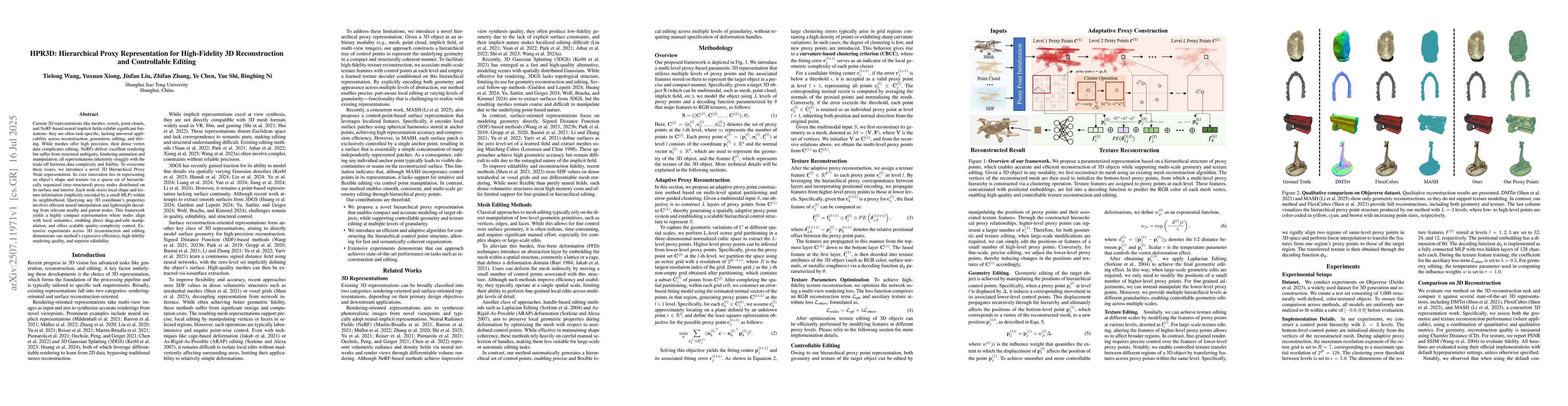 Thumbnail for HPR3D: Hierarchical Proxy Representation for High-Fidelity 3D
  Reconstruction and Controllable Editing