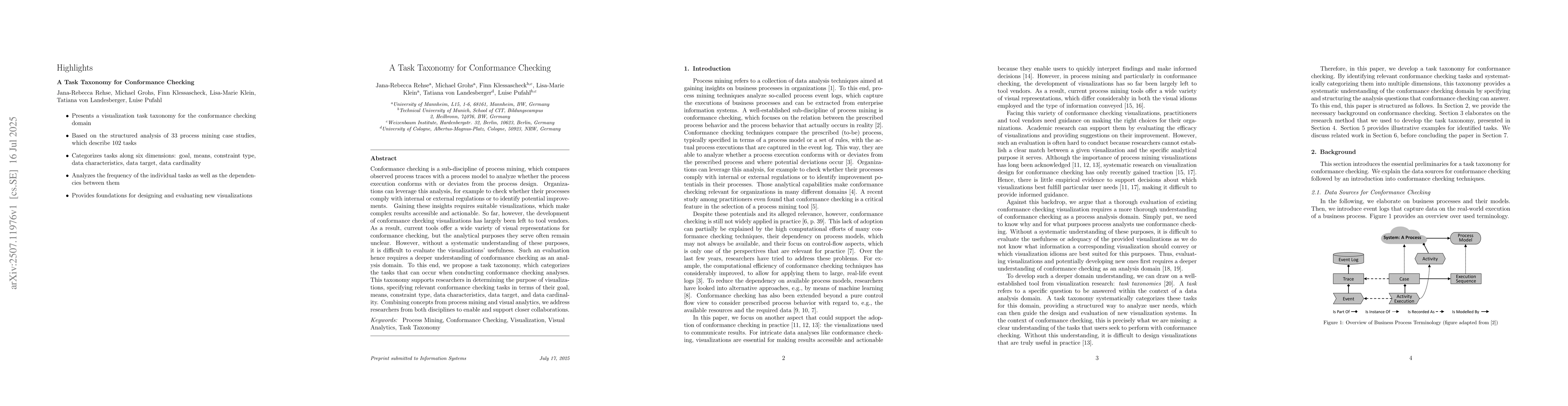 Thumbnail for A Task Taxonomy for Conformance Checking