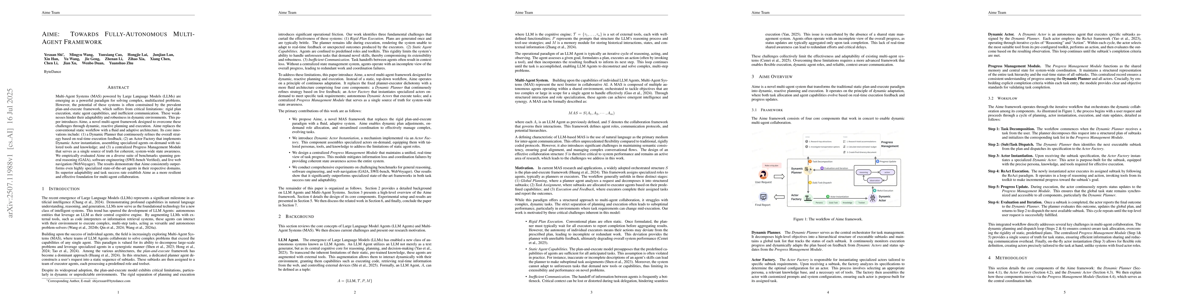 Thumbnail for Aime: Towards Fully-Autonomous Multi-Agent Framework