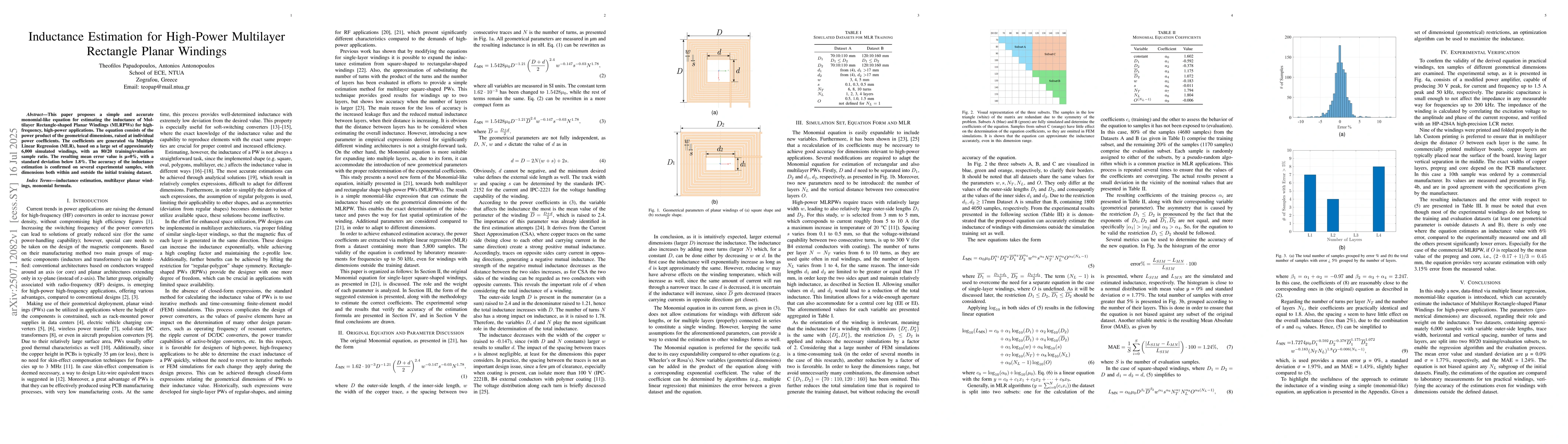 Thumbnail for Inductance Estimation for High-Power Multilayer Rectangle Planar
  Windings