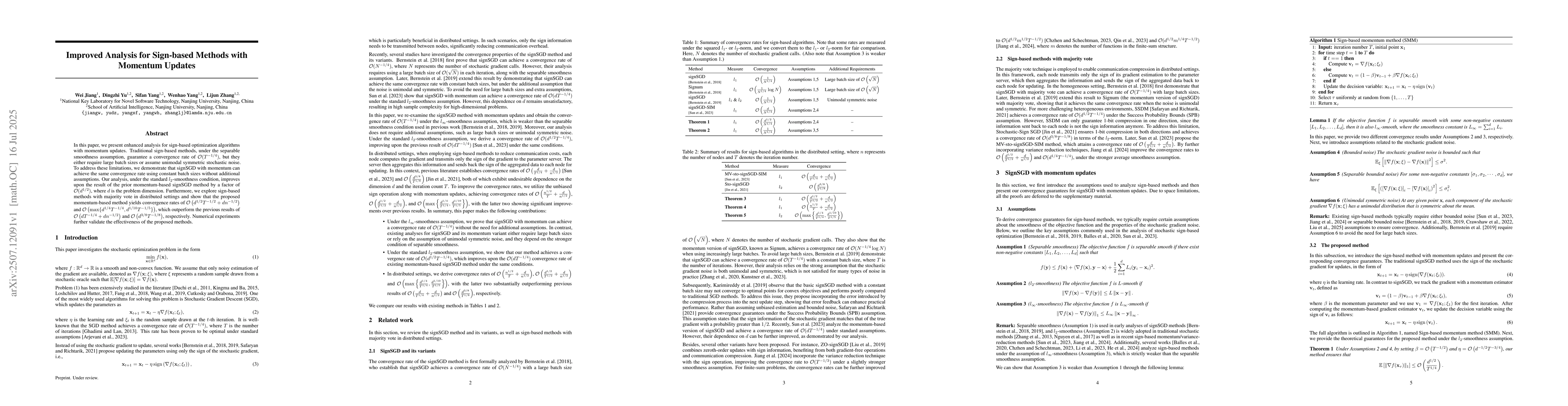 Thumbnail for Improved Analysis for Sign-based Methods with Momentum Updates