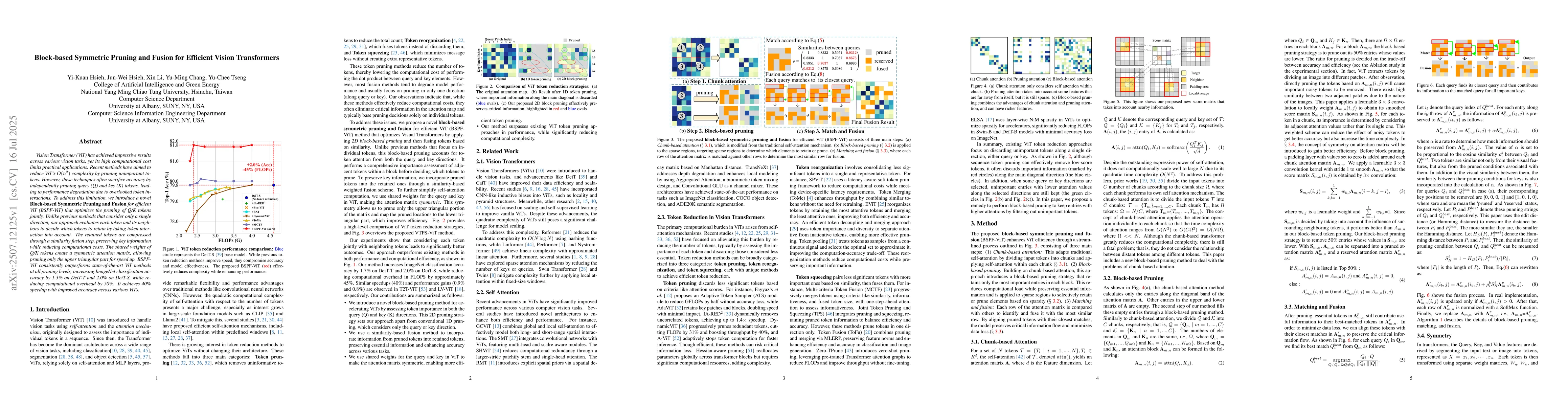 Thumbnail for Block-based Symmetric Pruning and Fusion for Efficient Vision
  Transformers