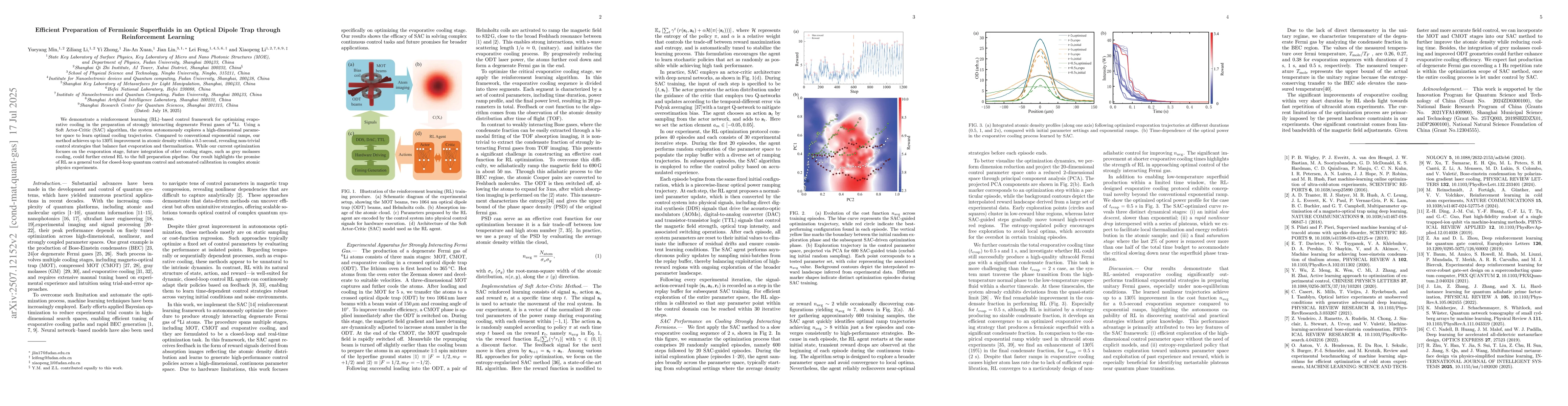 Thumbnail for Efficient Preparation of Fermionic Superfluids in an Optical Dipole Trap
  through Reinforcement Learning